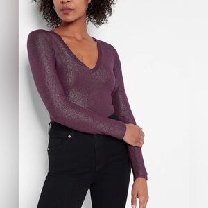 Supersoft Shine V-Neck Long Sleeve Tee